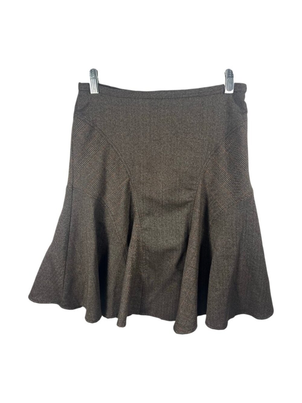 Bcbg Maxazria Skirt Womens 2 Flounce Houndstooth Dark Academia Corpcore Chic Y2K